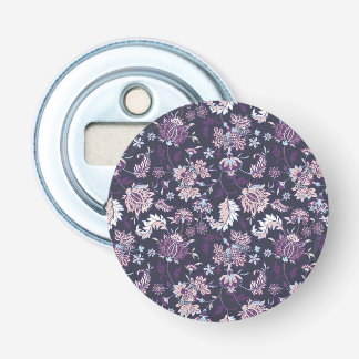 Purple Background Big Floral Seamless Pattern Bottle Opener