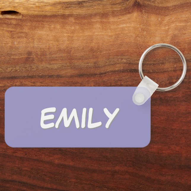 Purple Backpack Tag Key Ring (Front)