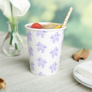 Purple Ballerina Birthday Pointe Shoes Ballet Paper Cups