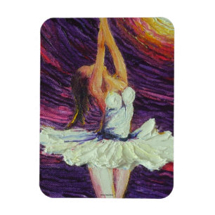 Purple Ballerina Dancing Magnet