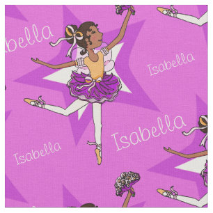 Purple ballerina dark girl custom ballet fabric