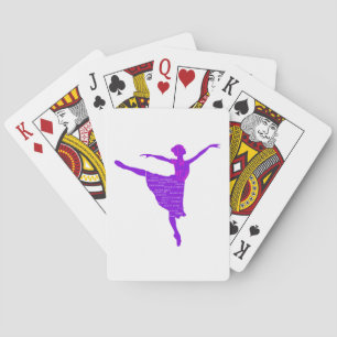 Purple Ballerina Poker Playing Cards