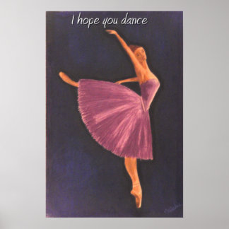Purple Ballerina Poster