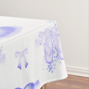Purple Ballerina Tutu & Pointe Shoes Ballet Tablecloth