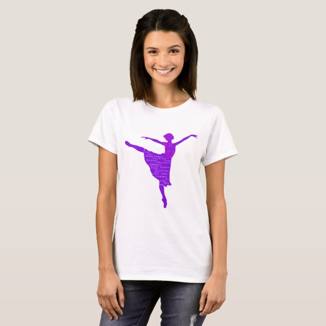 Purple Ballet Dancer New Year Women's T-Shirt, T-Shirt (Front Full)