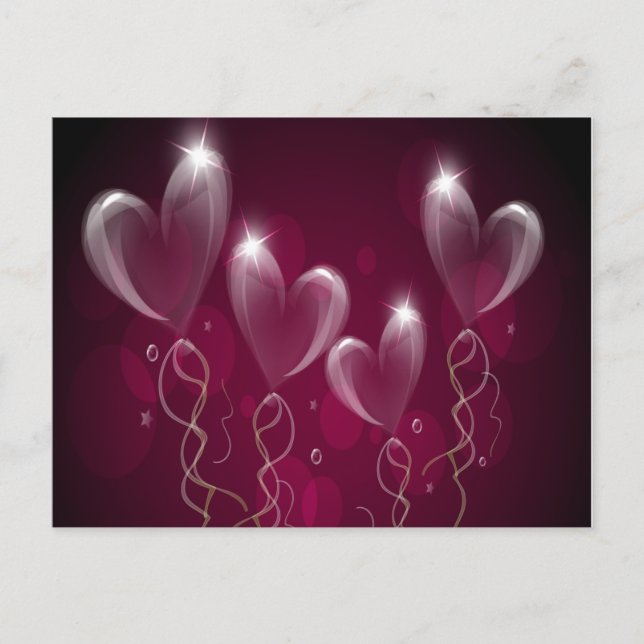 Purple Ballons Postcard (Front)