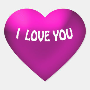 Purple Balloon Style Heart Sticker