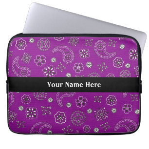 Purple Bandanna Laptop Sleeve