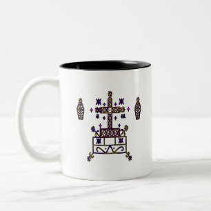 Purple Baron Samedi Veve Sigil Two-Tone Coffee Mug