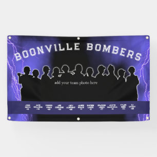 Purple Baseball Softball Dugout Banner Sports Team