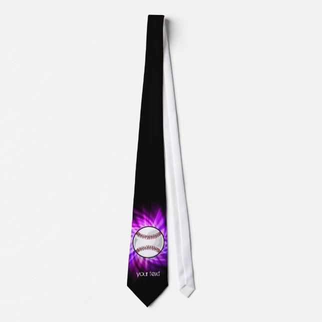 Purple Baseball; Softball Tie (Front)