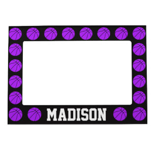 Purple Basketball Custom Magnetic Picture Frame
