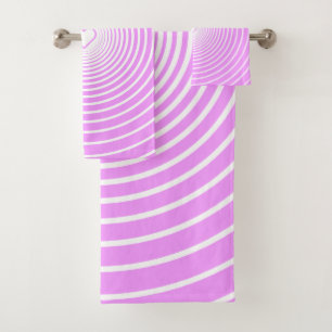 Purple Bath Towel Set with Heart - Choose Colours