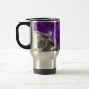 Purple Baubles detail travel/commuter mug