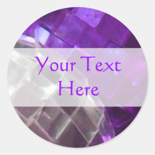 Purple baubles detail 'Your Text' sticker