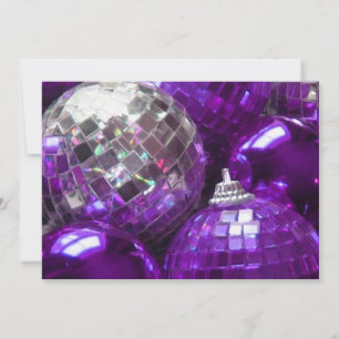 Purple Baubles invitation