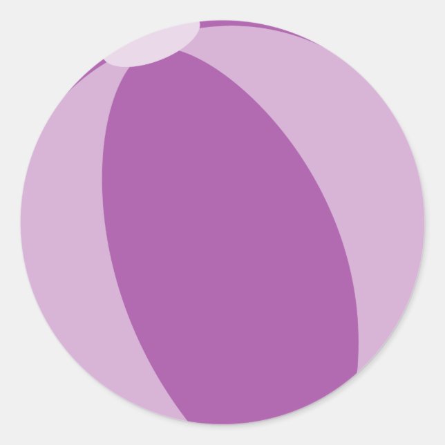 Purple Beach Ball Sticker (Front)