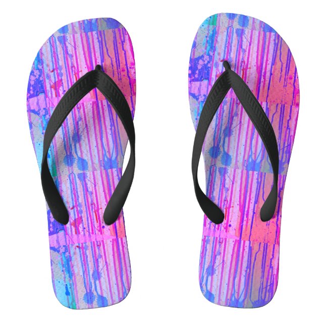 Purple Beach Flip Flops (Footbed)