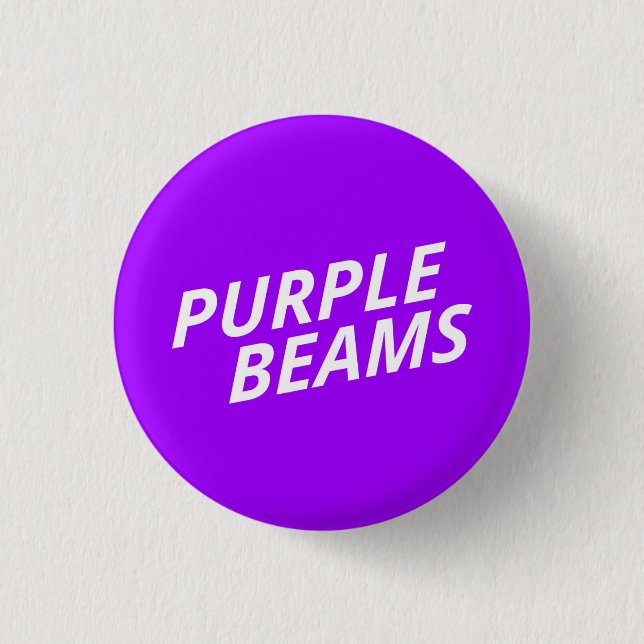 Purple Beams Button. 3 Cm Round Badge (Front)