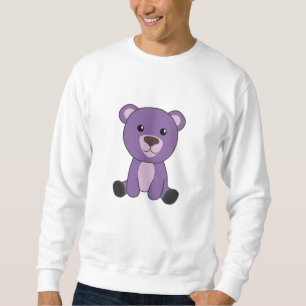 Purple Bear Colorful Bears Cute Animals Bears Sweatshirt