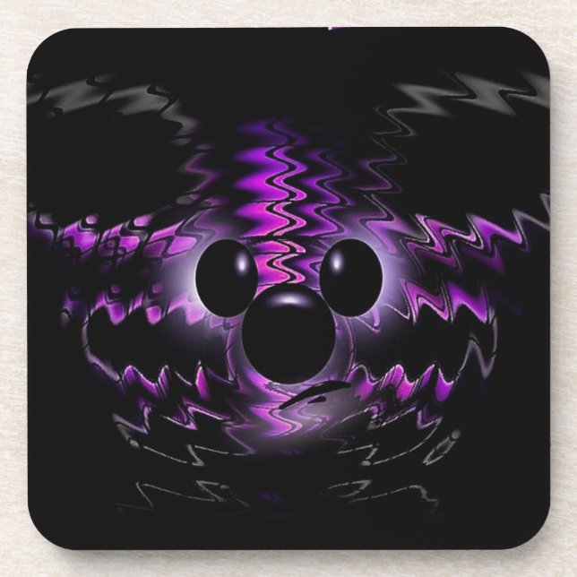 Purple Bear Cork Coaster (Front)