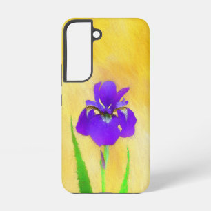 Purple Bearded Iris Painting - Cute Original Dog A Samsung Galaxy Case