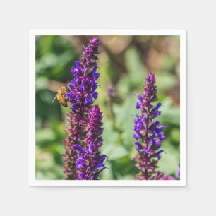 Purple Beauty and The Bee Napkin