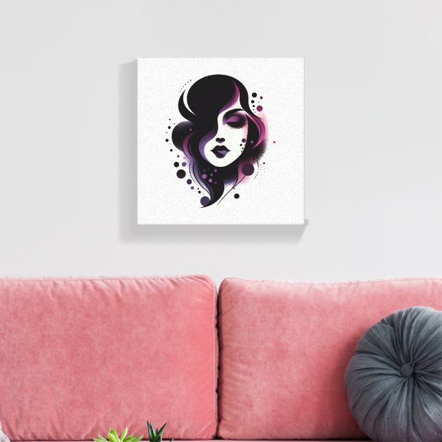 Purple Beauty Canvas Print (Insitu(LivingRoom))