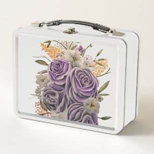 Purple Beauty Metal Lunch Box