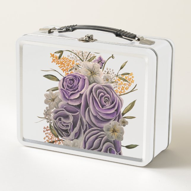 Purple Beauty  Metal Lunch Box (Front)