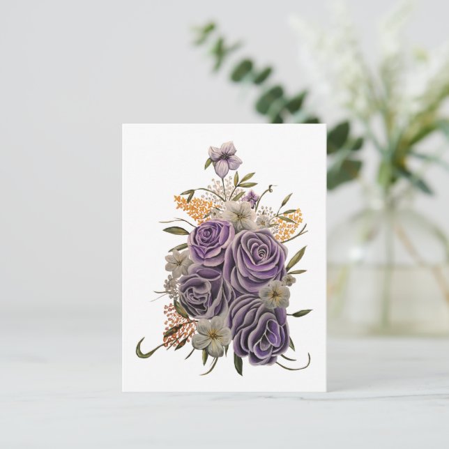 Purple Beauty Postcard (Standing Front)