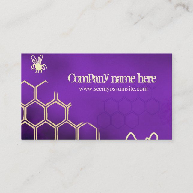 Purple bees business card (Front)