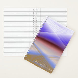 Purple & Beige Abstract Art Notebook