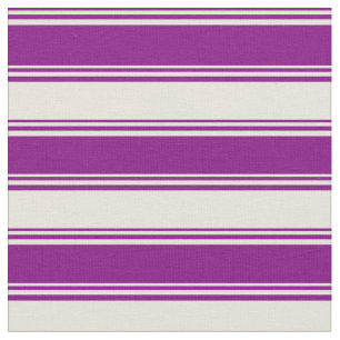 Purple & Beige Coloured Pattern of Stripes Fabric