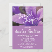 Purple Bellflower Floral Bridal Shower