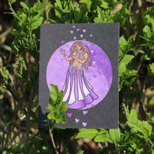 Purple Belly Dancer Love Postcard