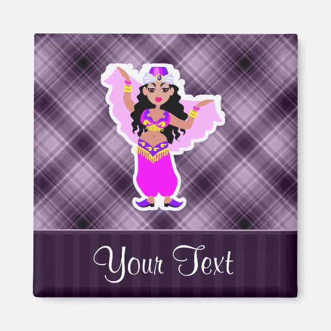 Purple Belly Dancer Magnet (Front)