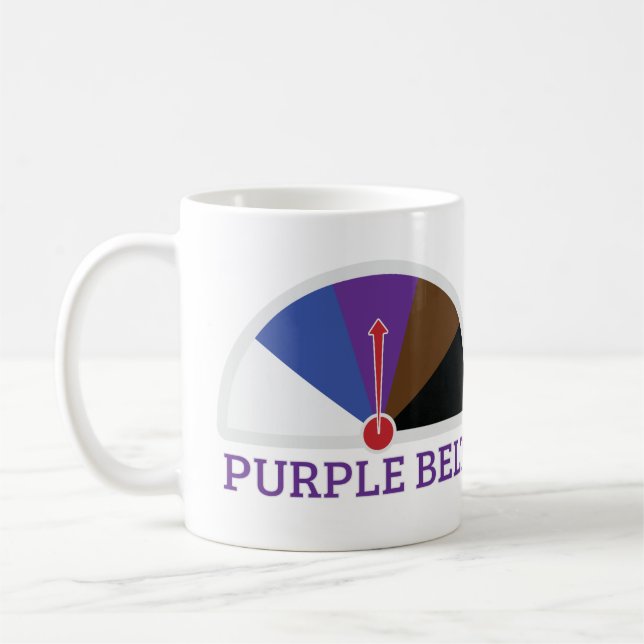 Purple Belt Jiu Jitsu Coffee Mug (Left)