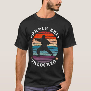 Purple Belt Level Unlocked Achievement Karate Keep T-Shirt
