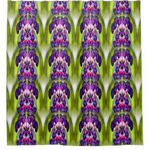 Purple Berries Abstract Nature Art Pattern Shower Curtain