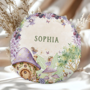 Purple Berry Sweet 2nd Birthday Party  Round Cushion