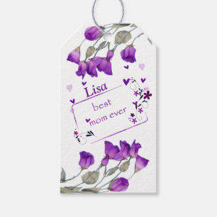 Purple Best Mum Ever Gift Tags