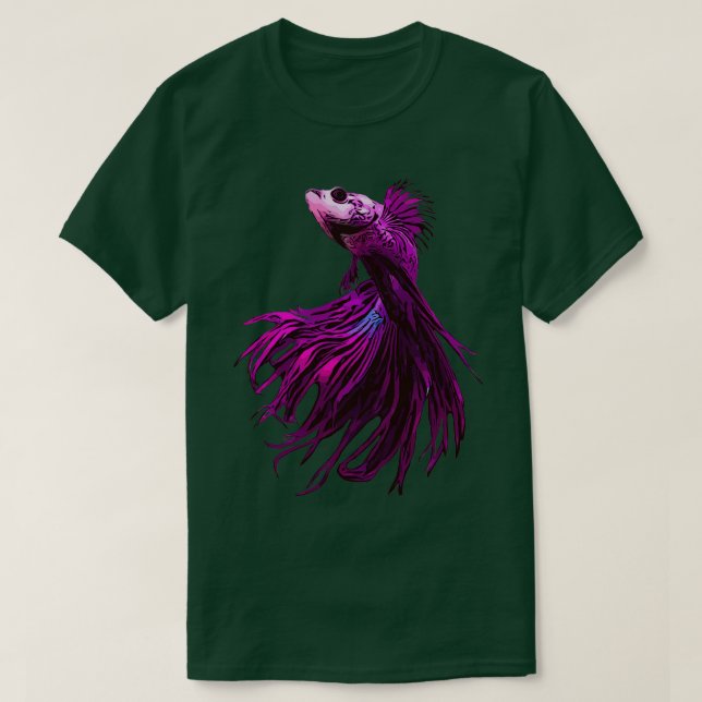 Purple Beta Fish T-Shirt (Design Front)