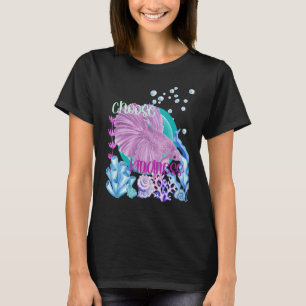 Purple Betta Fish Lover Choose Kindness Inspiratio T-Shirt
