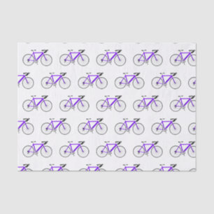 Purple Bicycle on White Tissue Paper