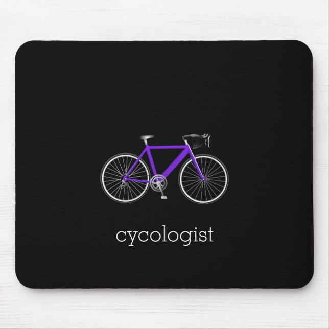 purple bike cycologist mouse mat (Front)