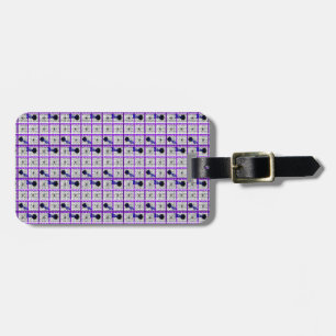 Purple Bingo Card Luggage Tag
