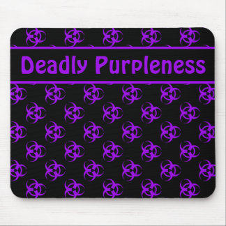 Purple Biohazard Mousepad w/ Custom Text
