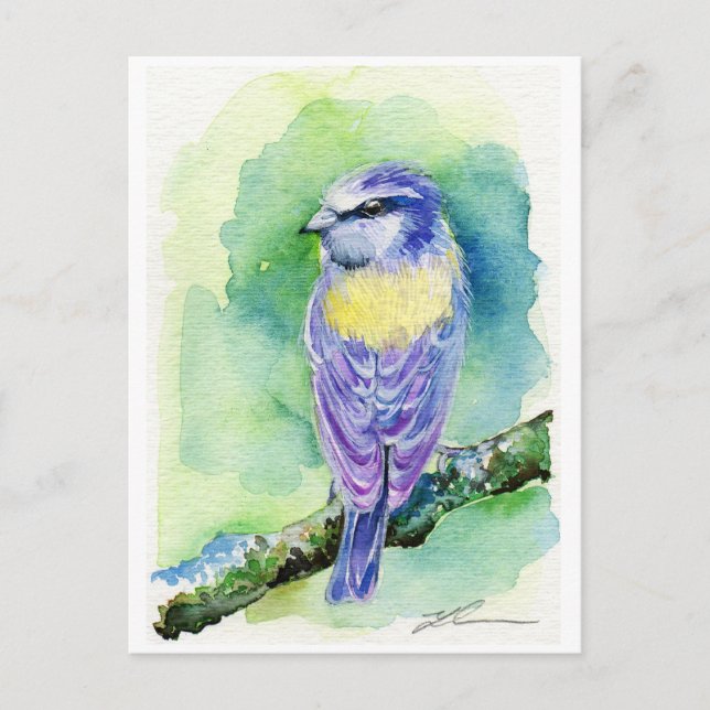 Purple Bird Postcard (Front)