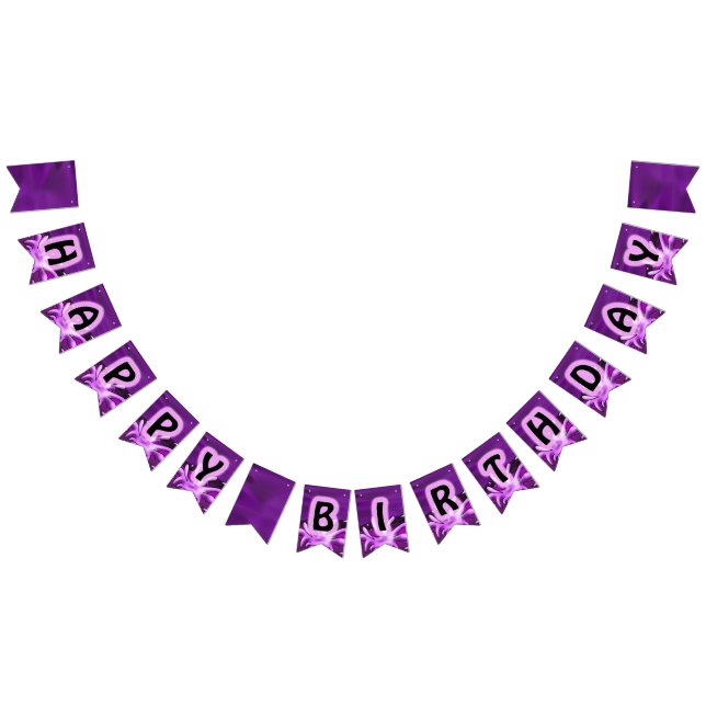 Purple Birthday Party Bunting (All)